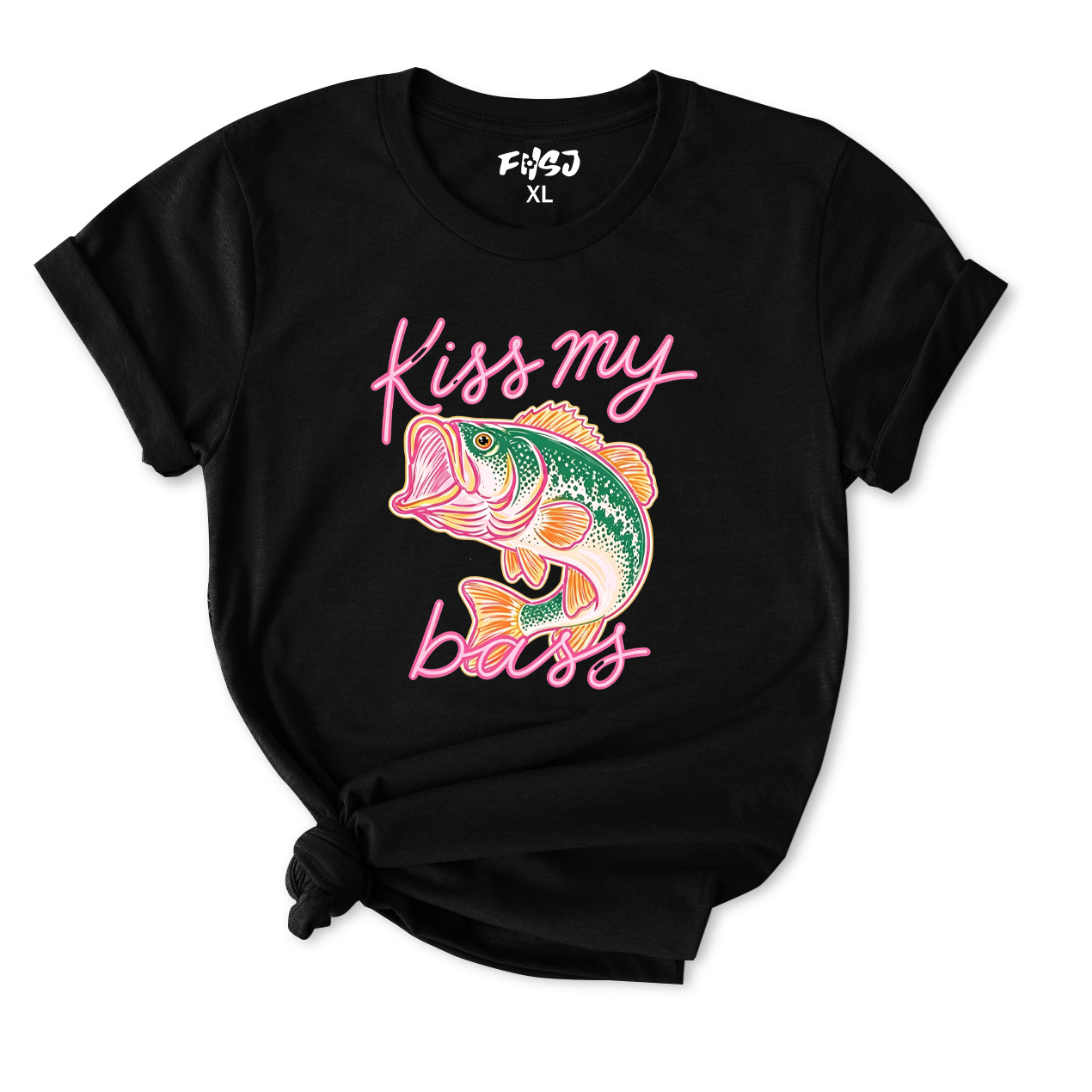 Kiss My Bass Fishing T-Shirt for Women
