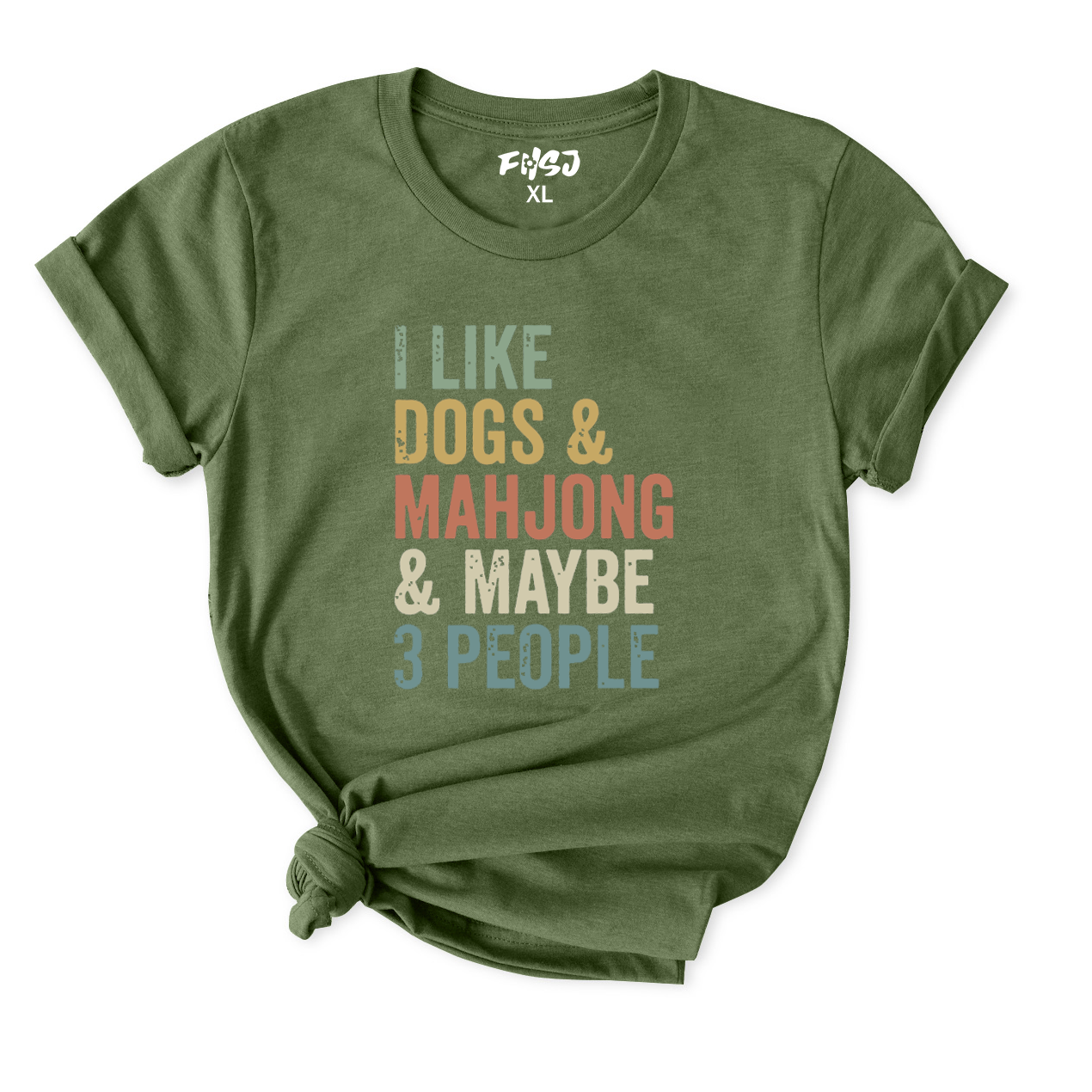 I Like Dogs & Mahjong & Maybe 3 People T-Shirt for Women