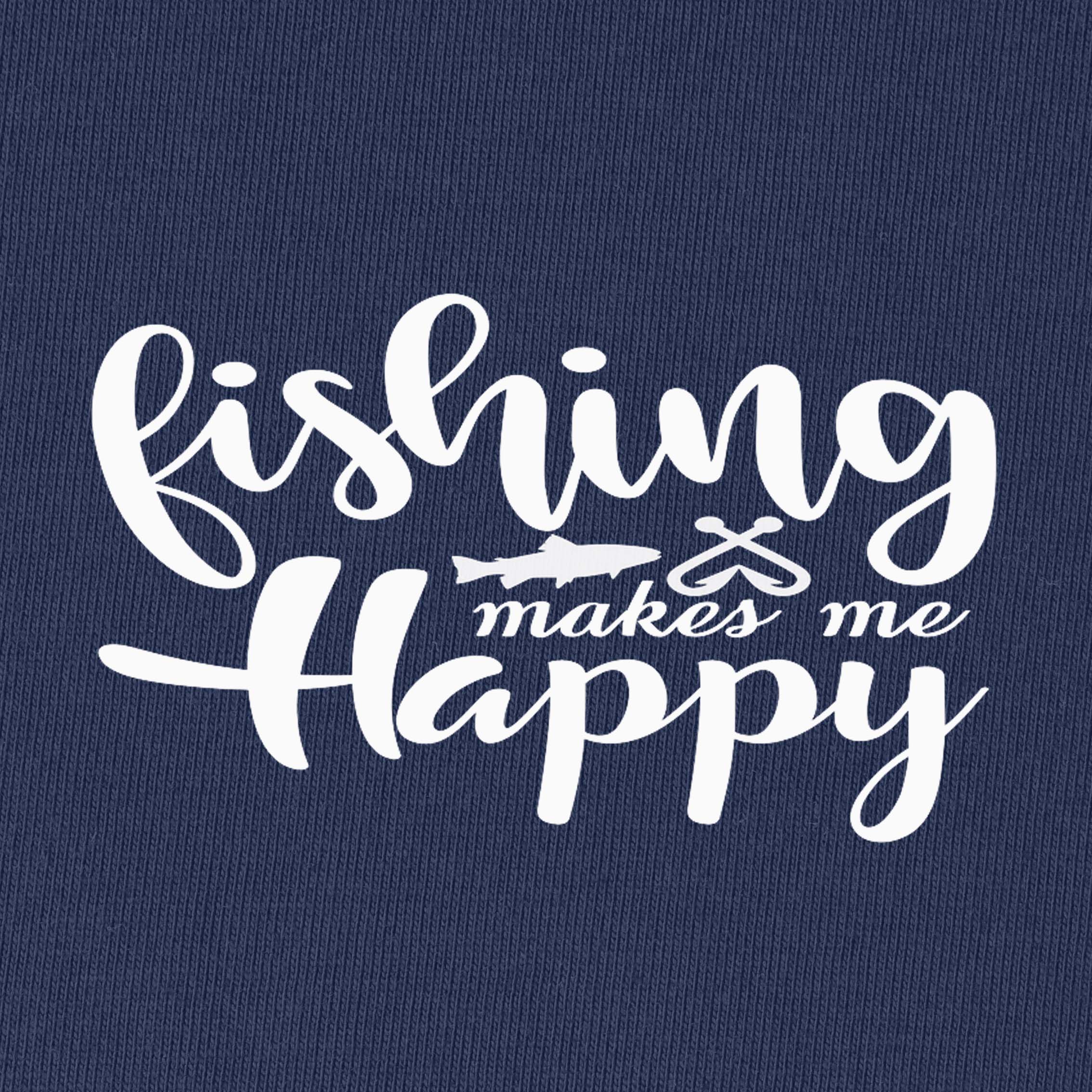 Fishing Makes Me Happy T-Shirt for Women