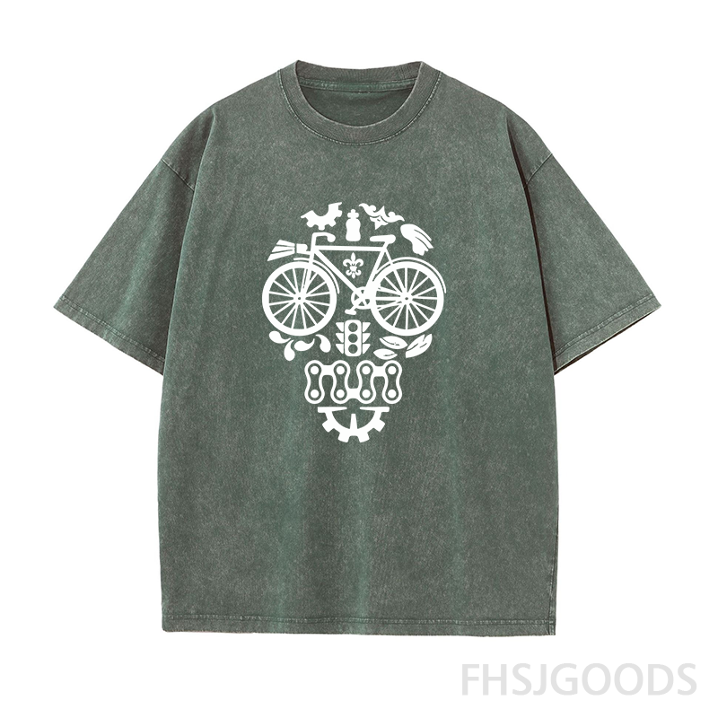 Skull Bike Unisex Distressed T-Shirt