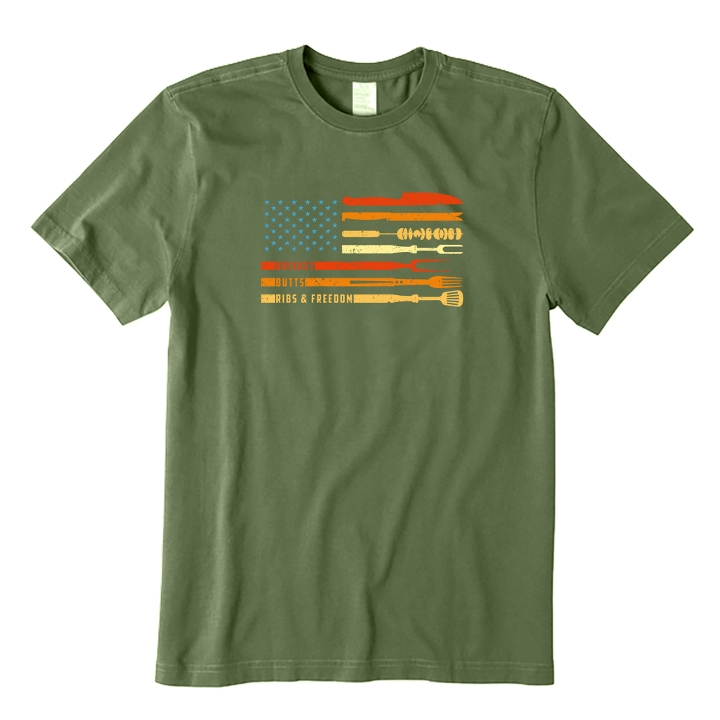 American BBQ Flag T-shirt