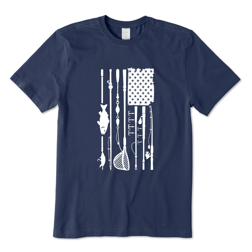 American Flag Fishing Gear T-shirt