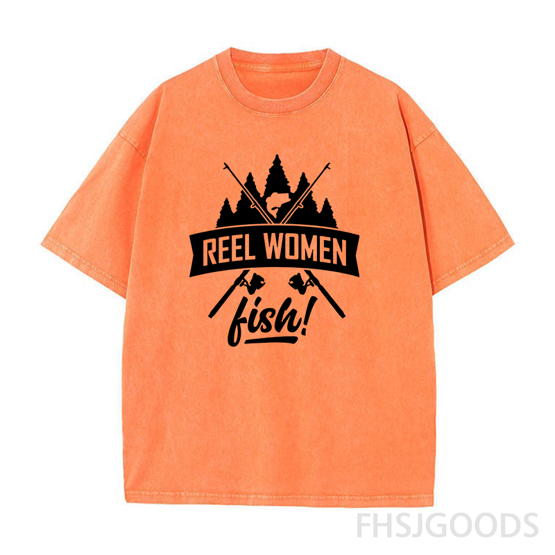 Reel Women Fish Unisex Distressed T-Shirt