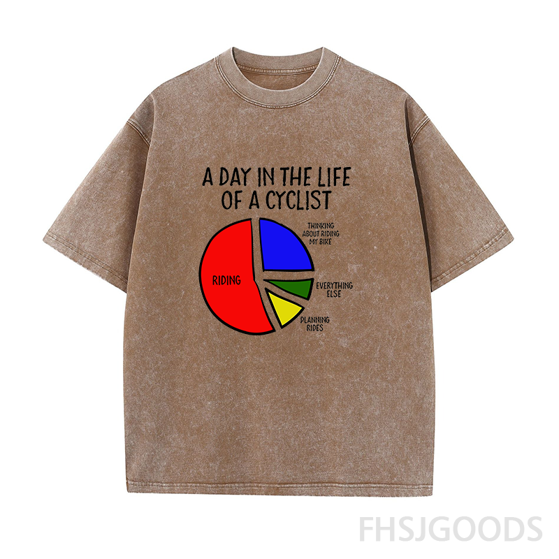 A Day in The Life of A Cyclist Unisex Distressed T-Shirt