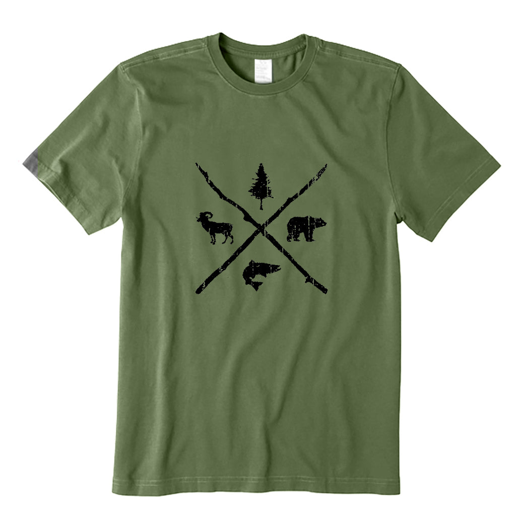 Pine Bear Trout Bighorn Nature T-Shirt