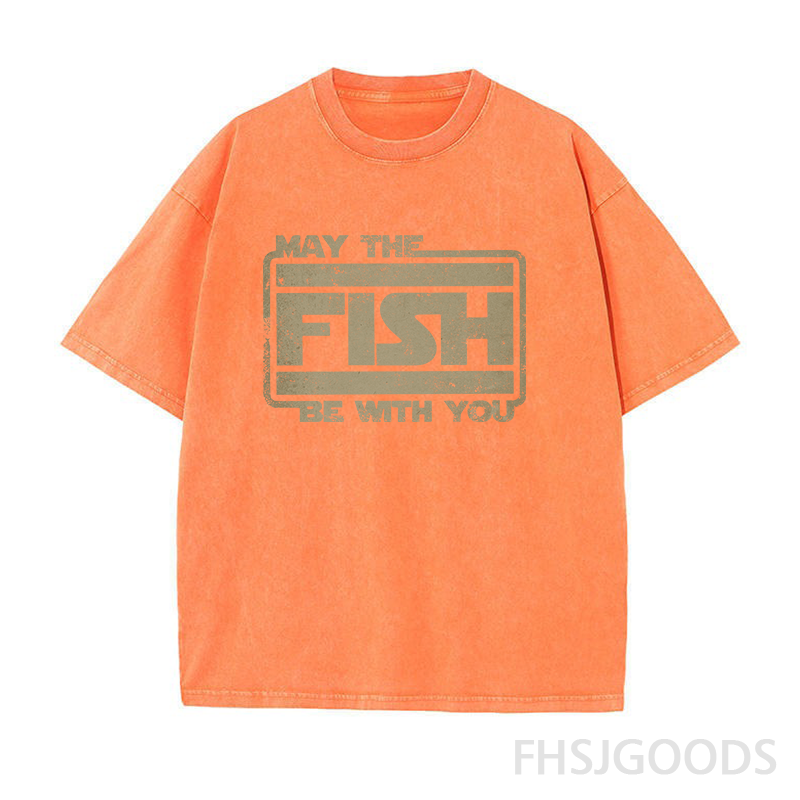 May The Fish Be with You Unisex Distressed T-Shirt