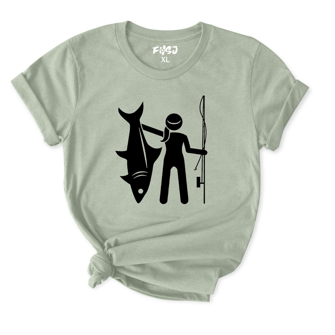Girl Fishing T-Shirt for Women