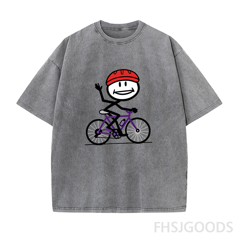Smile Cycling Unisex Distressed T-Shirt