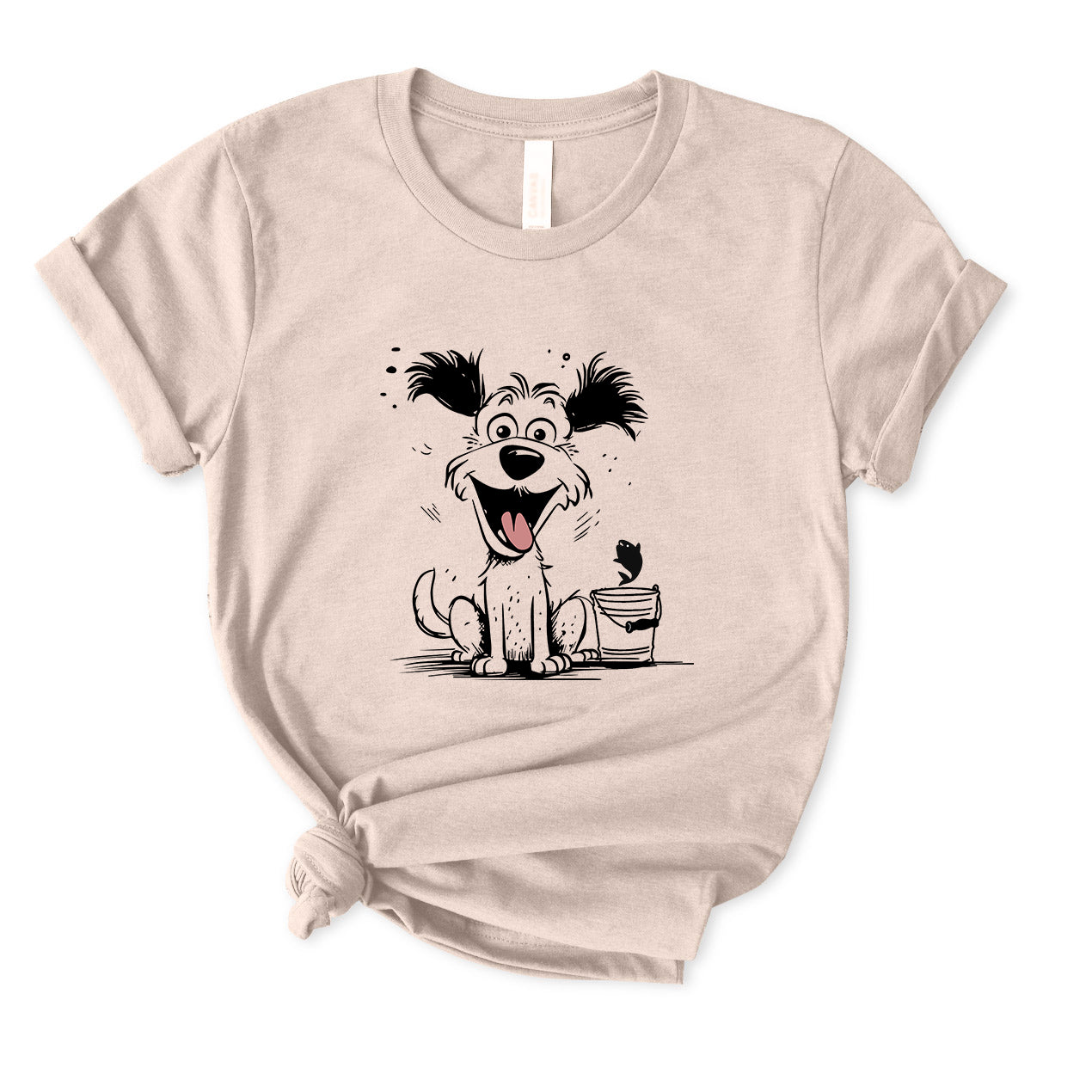 Dog Happy Fishing T-Shirt for women