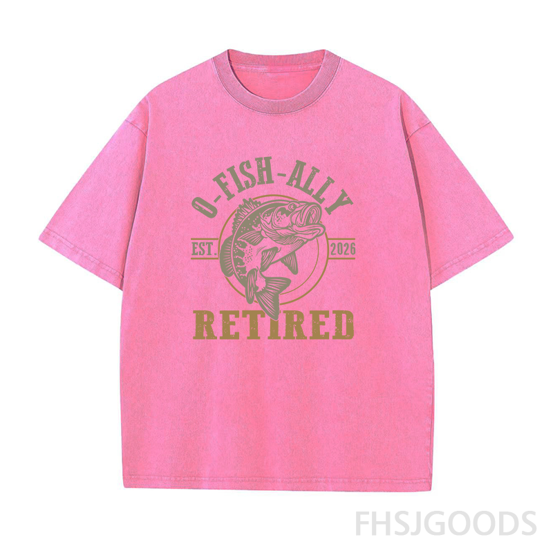 O Fish Ally Retired Est 2026 Fishing Unisex Distressed T-Shirt