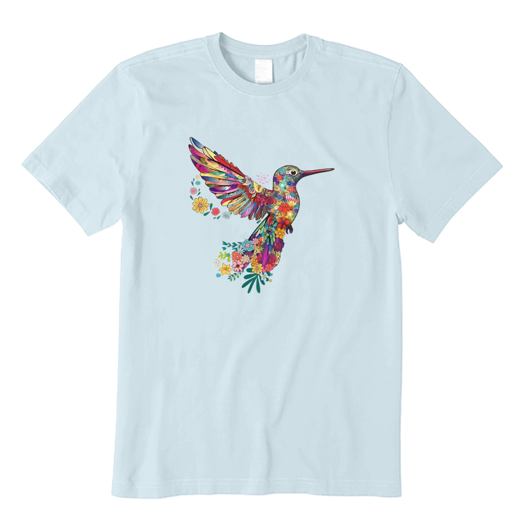 Floral Hummingbird T-shirt