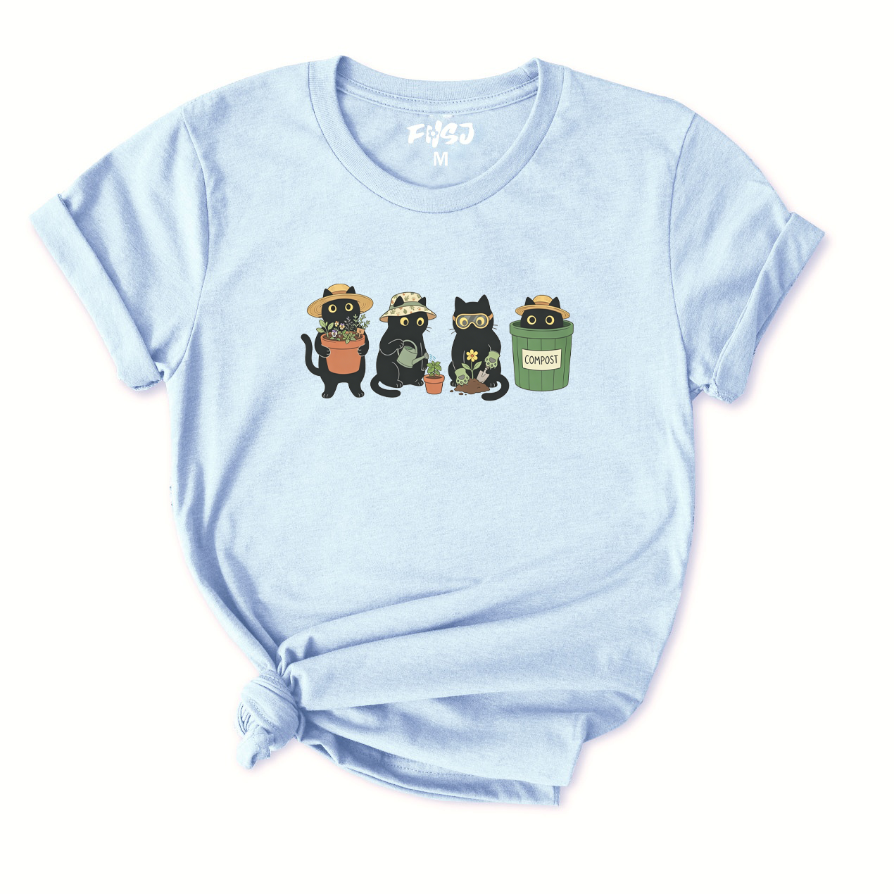 Cute Cat Gardeners T-Shirt for Women