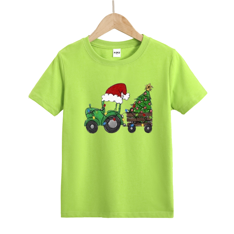 Christmas Tractor Kids T-Shirt