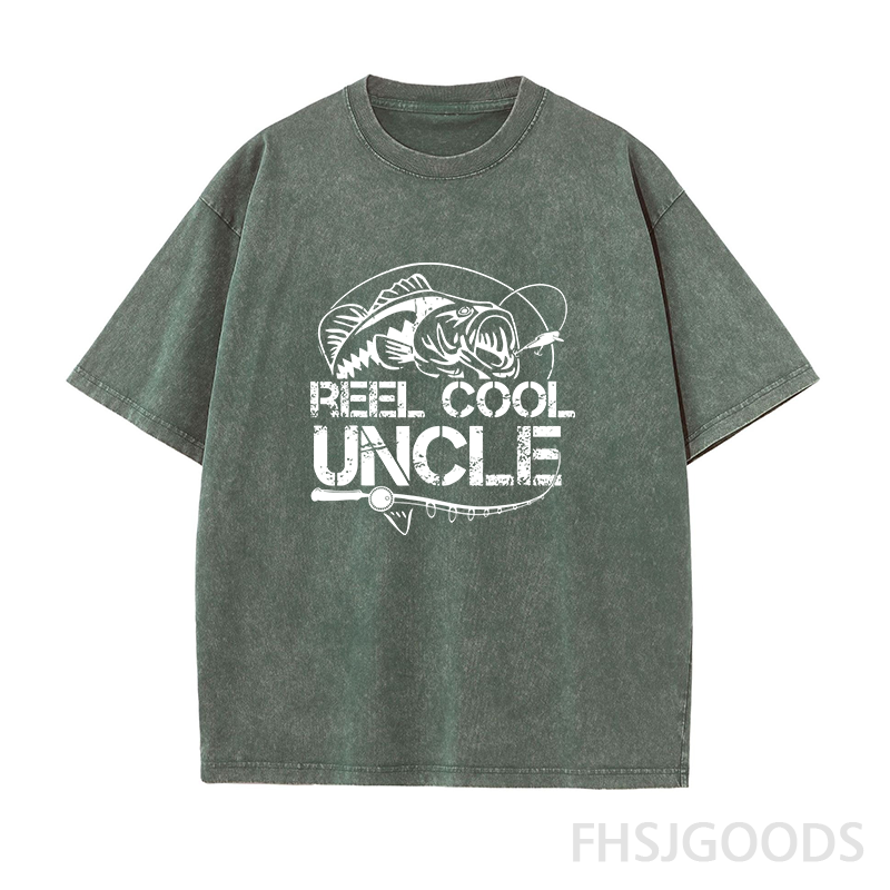 Reel Cool Uncle Unisex Distressed T-Shirt