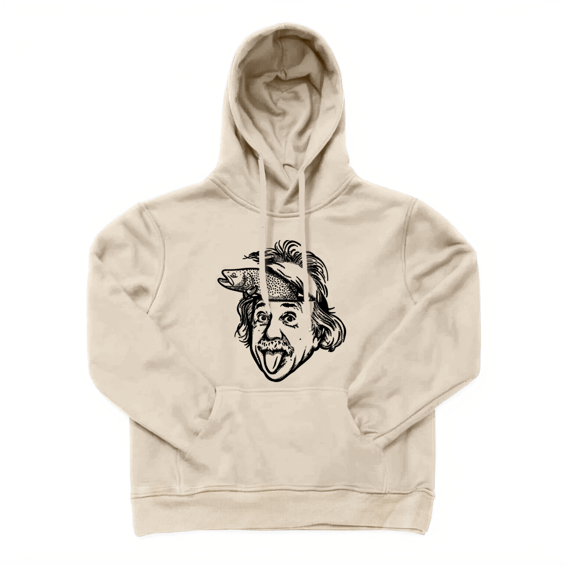 Albert Einstein Fly Fishing Hoodie