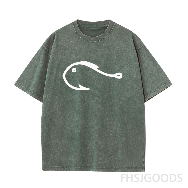 Fishing Hook Unisex Distressed T-Shirt