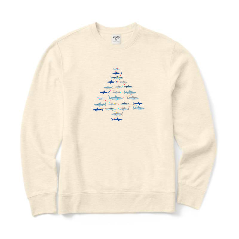 Christmas Shark Tree Crewneck Sweatshirt