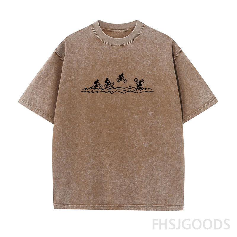 Mountain Bike Unisex Distressed T-Shirt