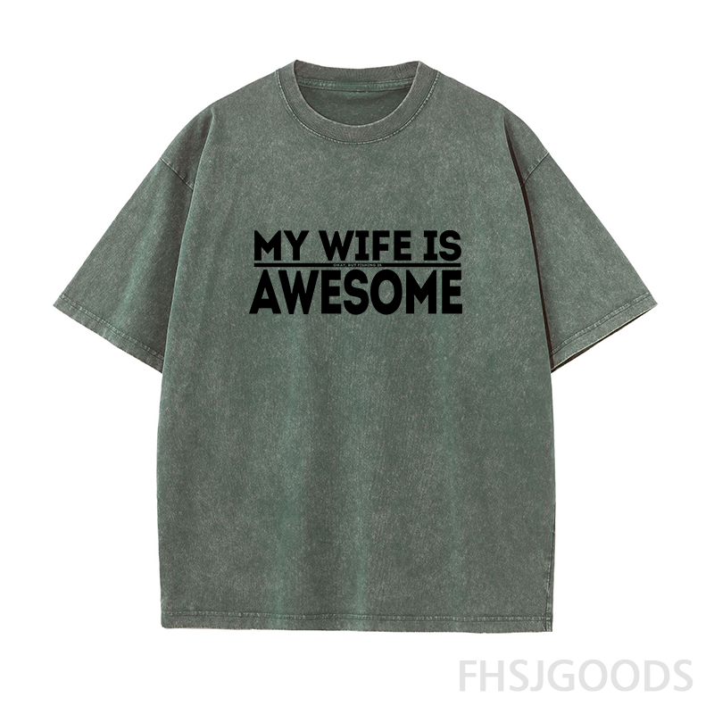 My Wife Is Okay Fishing Is AWESOME Unisex Distressed T-Shirt
