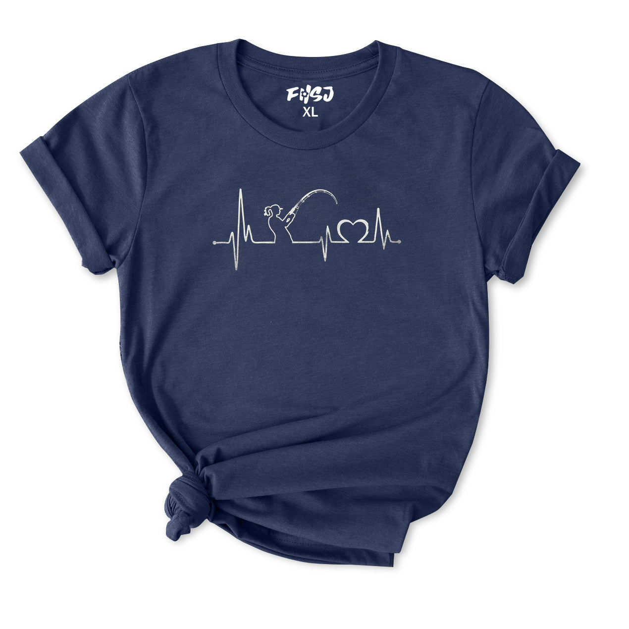 Fishing Heartbeat T-Shirt for women