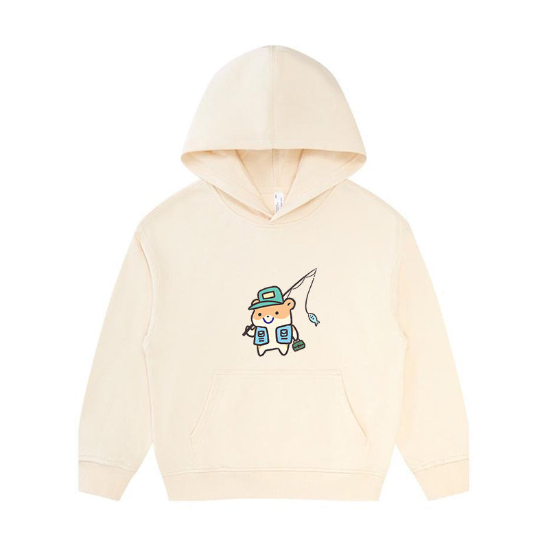 Hamster Fishing Kid's Hoodie