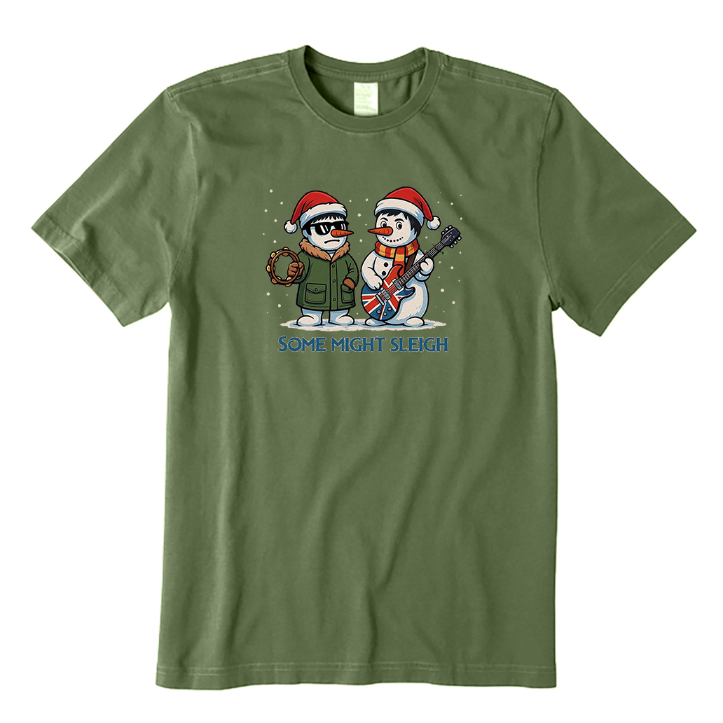 Some Might Sleigh Snowman Rock Band T-Shirt