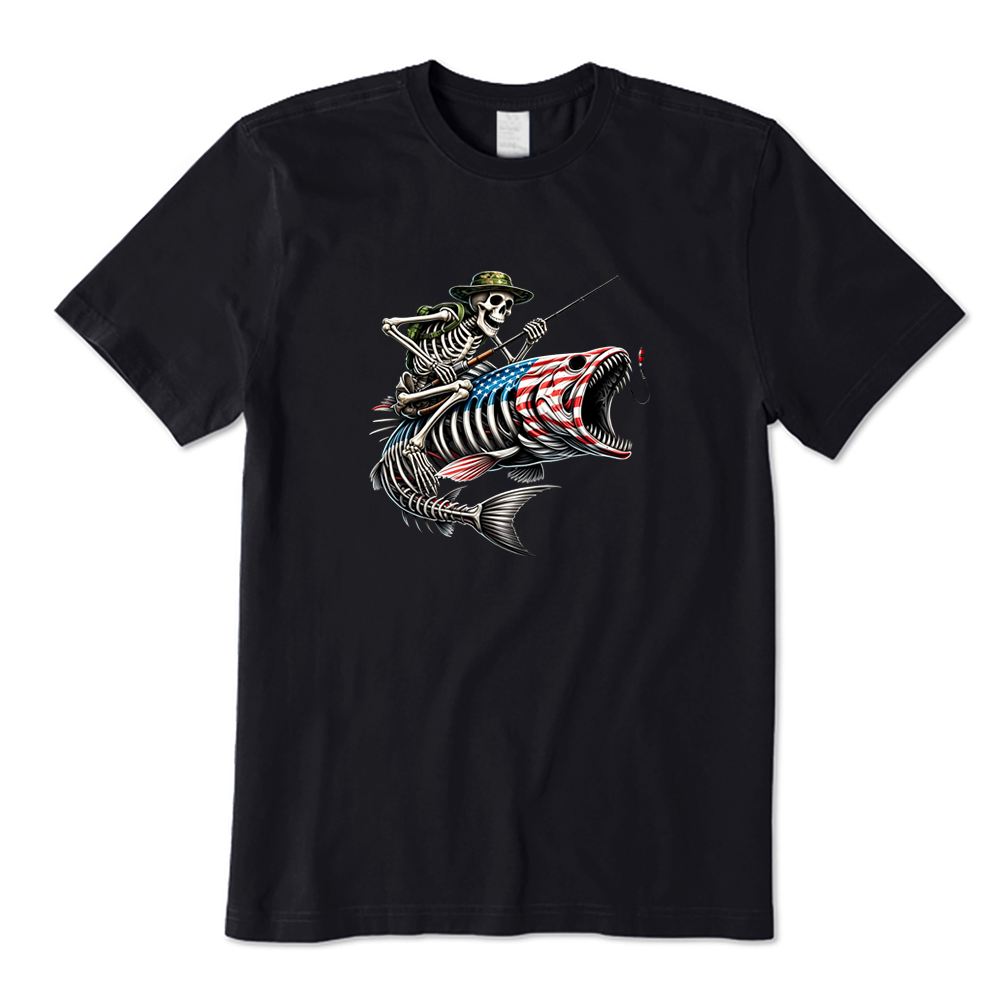 Funny Fishing Skeleton T-Shirt