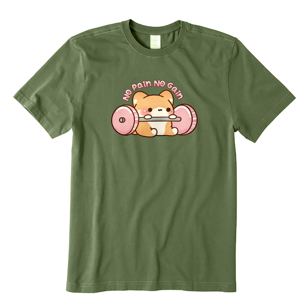No Pain No Gain Corgi Work Out T-shirt