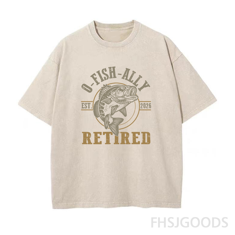O Fish Ally Retired Est 2026 Fishing Unisex Distressed T-Shirt
