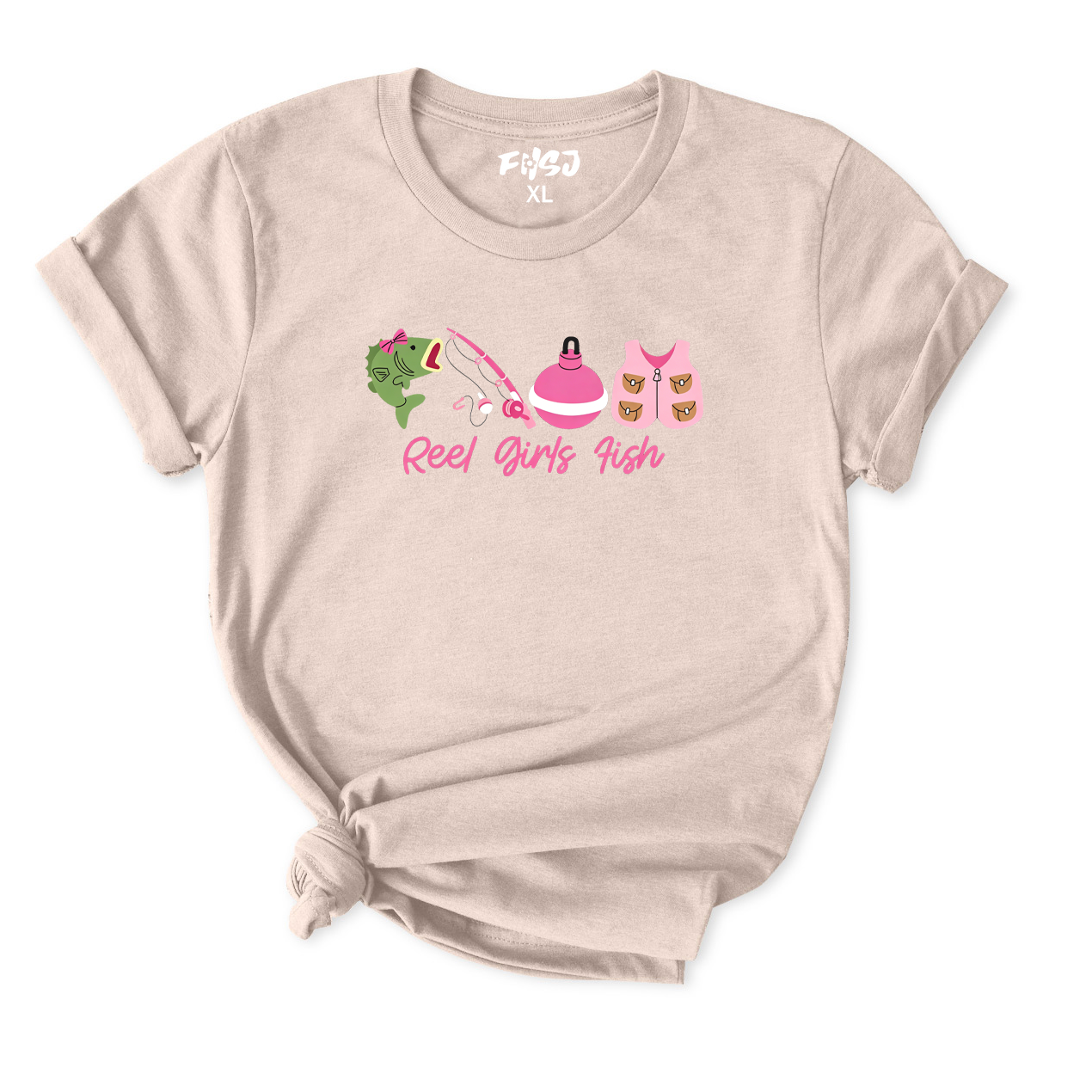 Cute Reel Girls Fish T-Shirt for Women