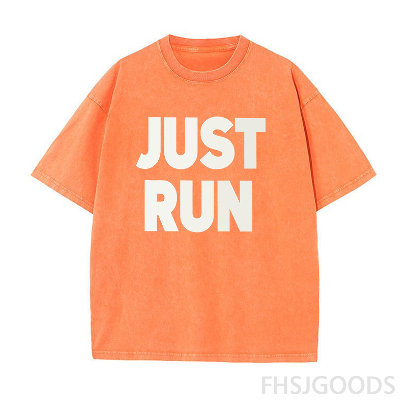 Just Run Unisex Distressed T-Shirt