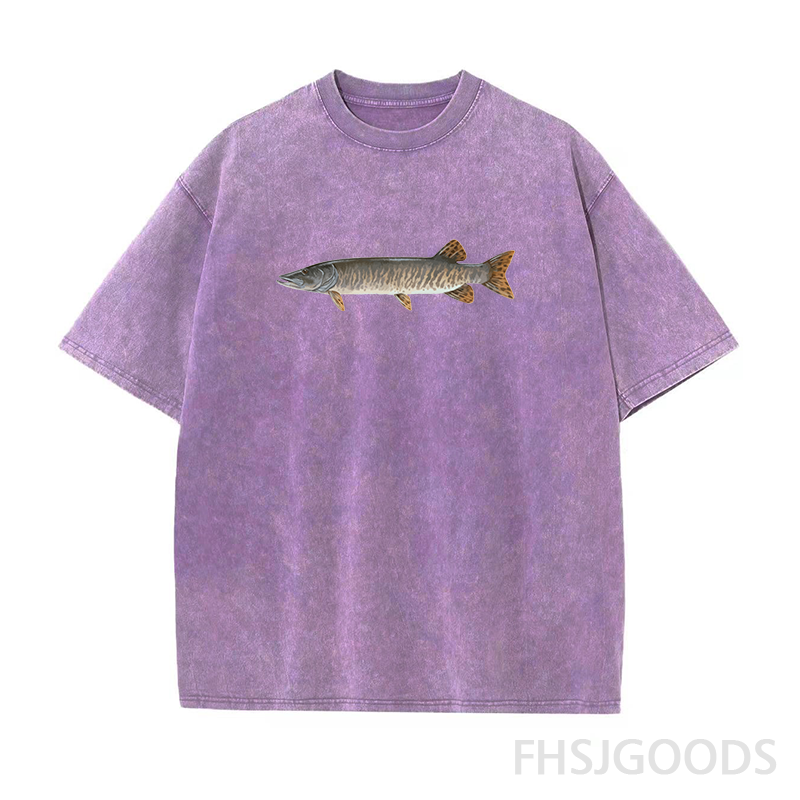 Muskie Fishing Unisex Distressed T-Shirt