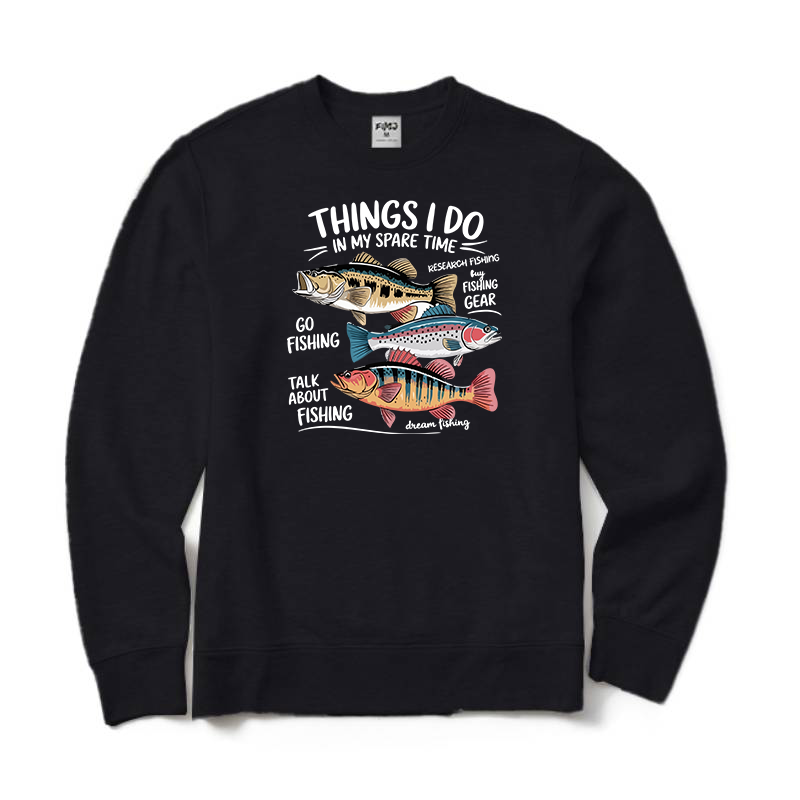 Fishing Things I Do In My Spare Time Crewneck Sweatshirt