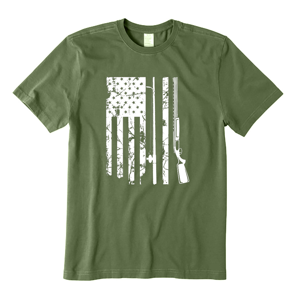 American fishing rod flag T-Shirt