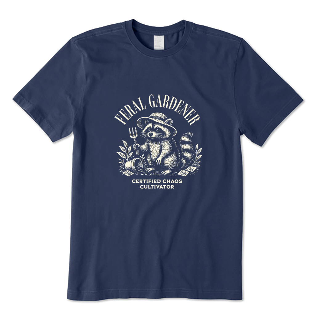 Feral Gardener Raccoon Chaos Cultivator T-shirt