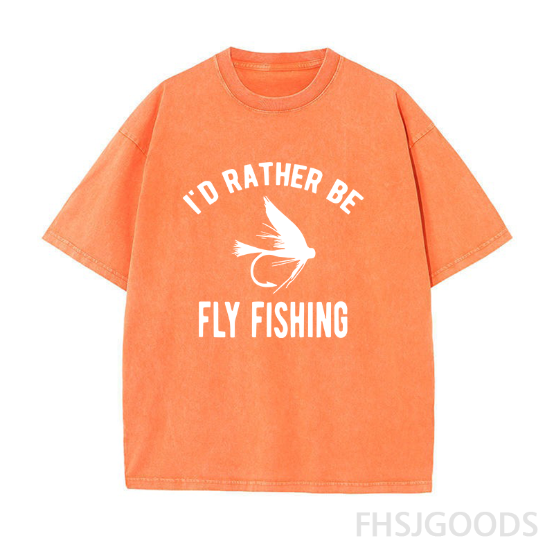 Fly Fishing Unisex Distressed T-Shirt