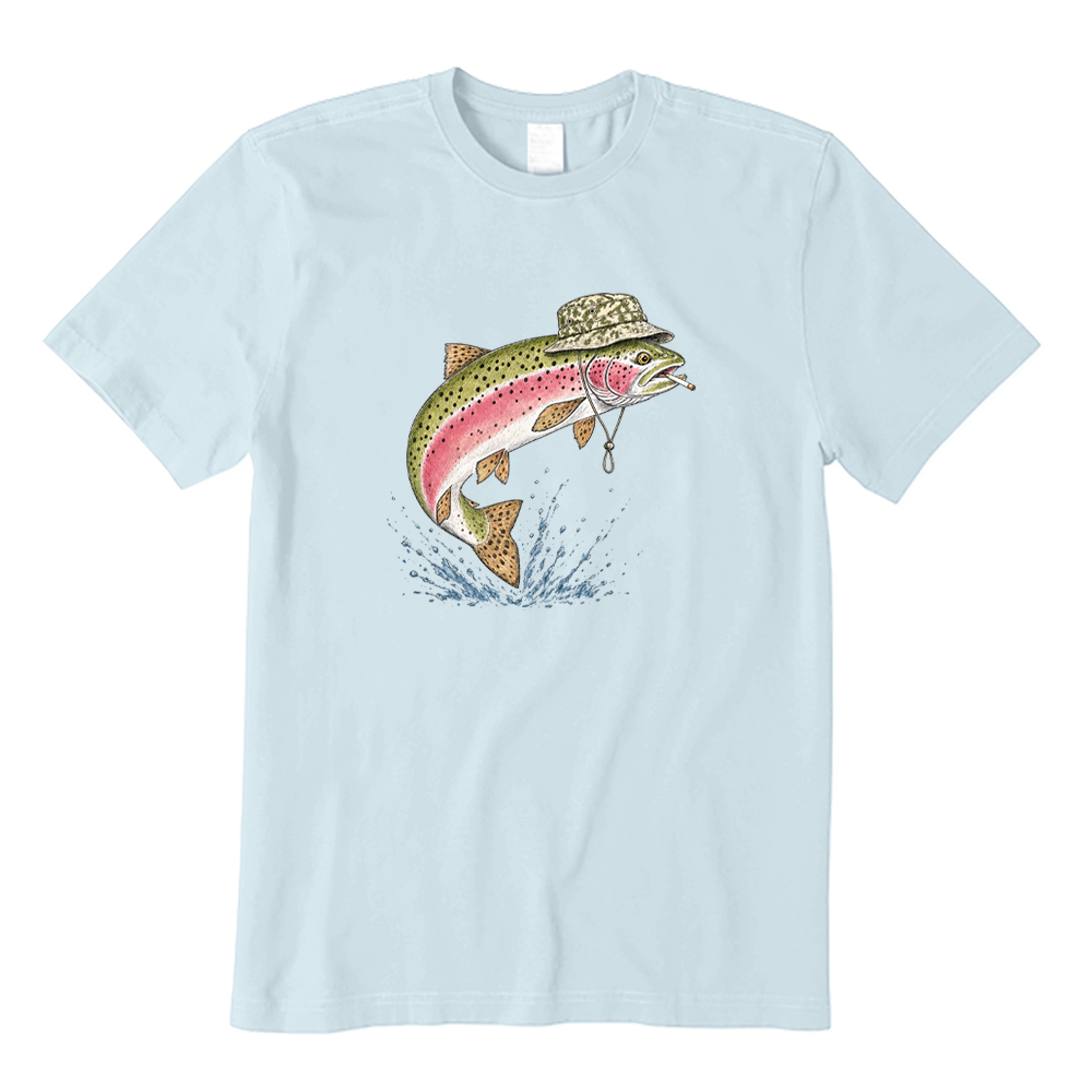 Rainbow Trout Smoking Cigarette T-Shirt
