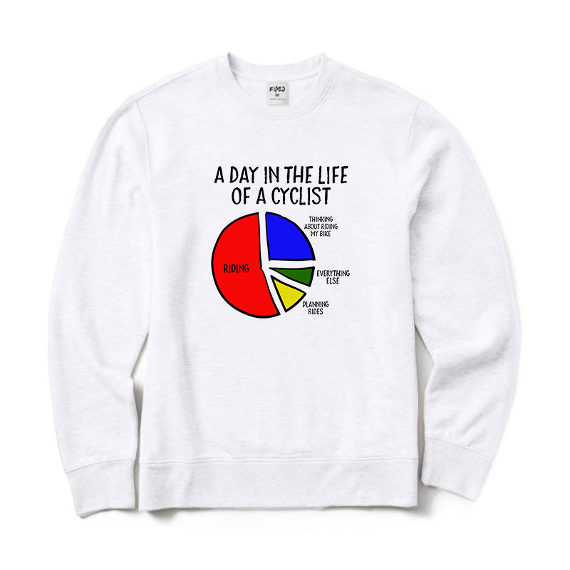A Day in The Life of A Cyclist Crewneck Sweatshirt