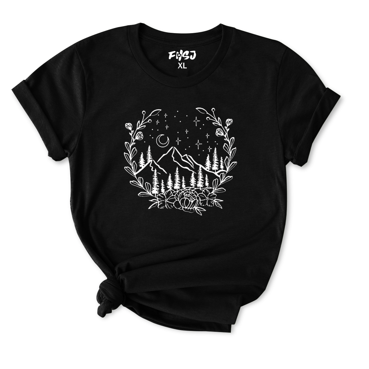 Mountain Moon Floral T-Shirt for Women