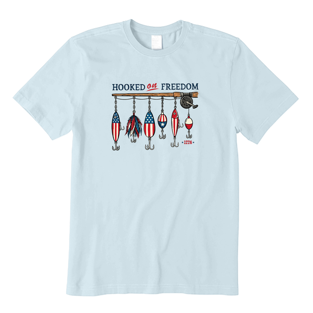 4th of July Fishing Lure T-shirt