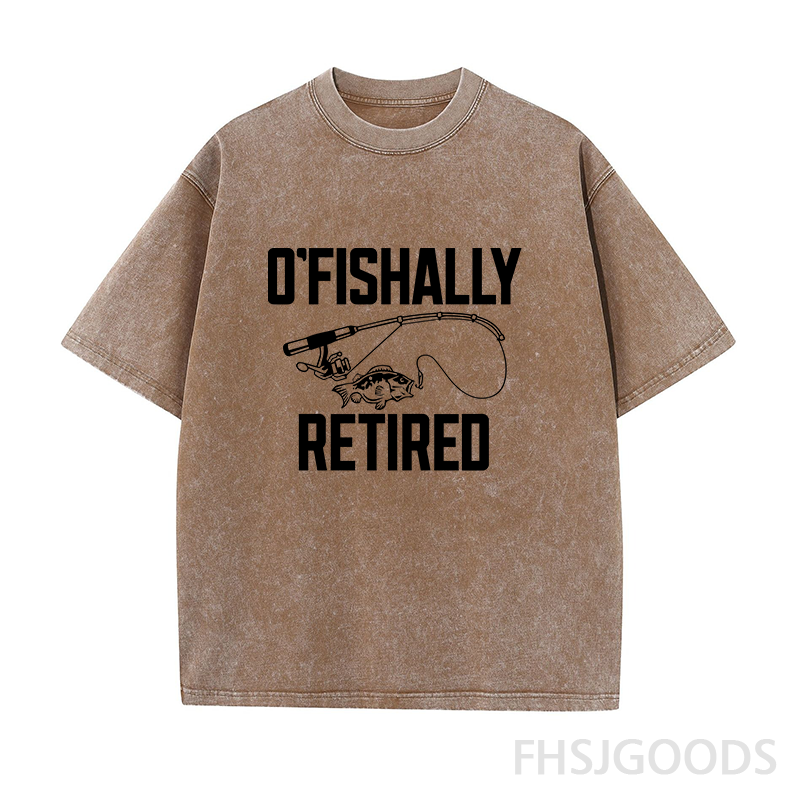 O'fishally Retired Unisex Distressed T-Shirt