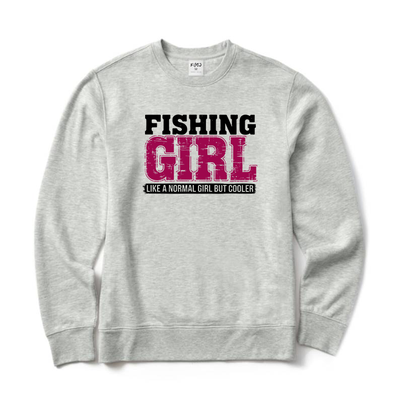 Fishing Girl Crewneck Sweatshirt