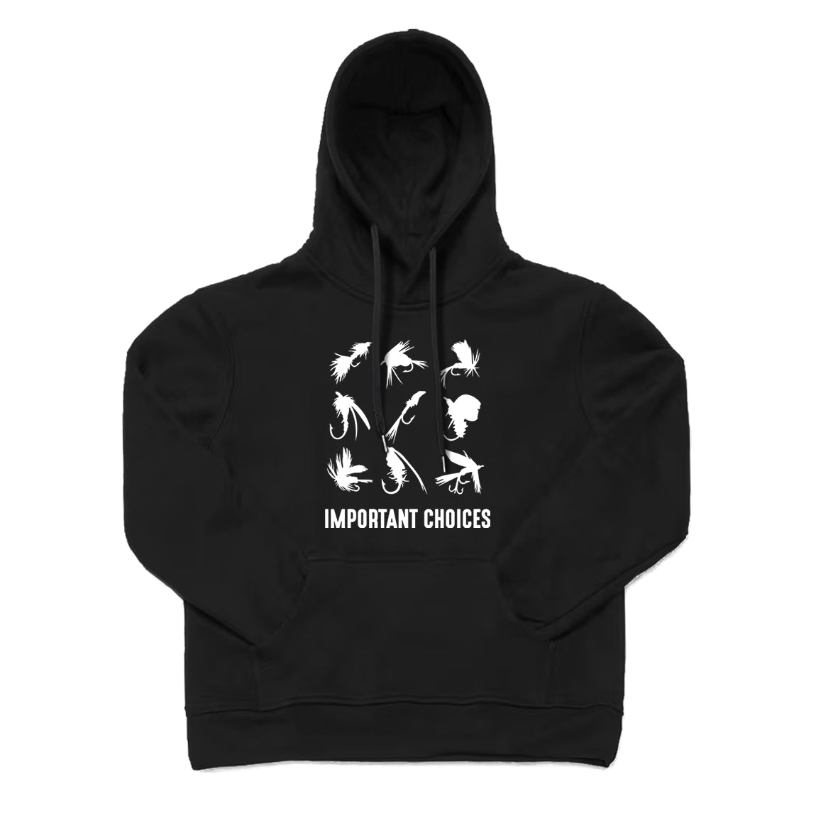 Important Choices Fly Fishing Flies Hoodie