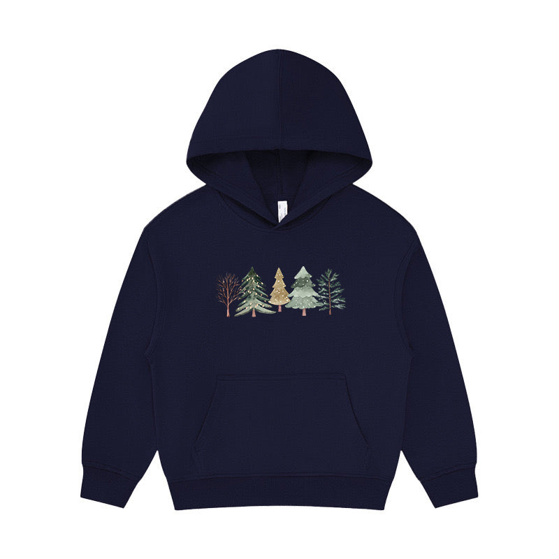 Merry and Bright Trees Kid's Hoodie