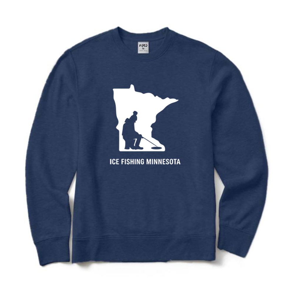 Ice Fishing Minnesota Crewneck Sweatshirt