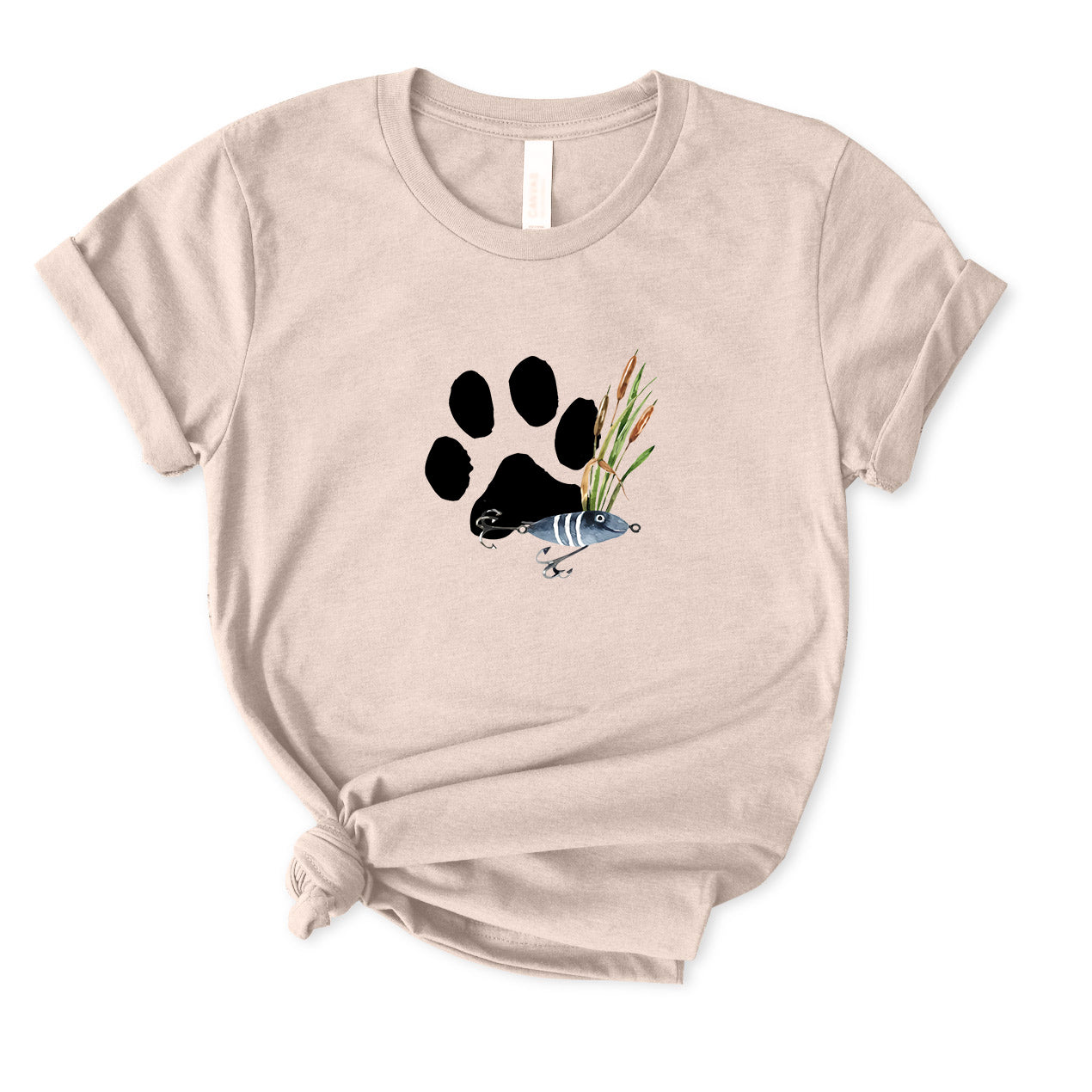 Love Fishing and Dog T-Shirt for women