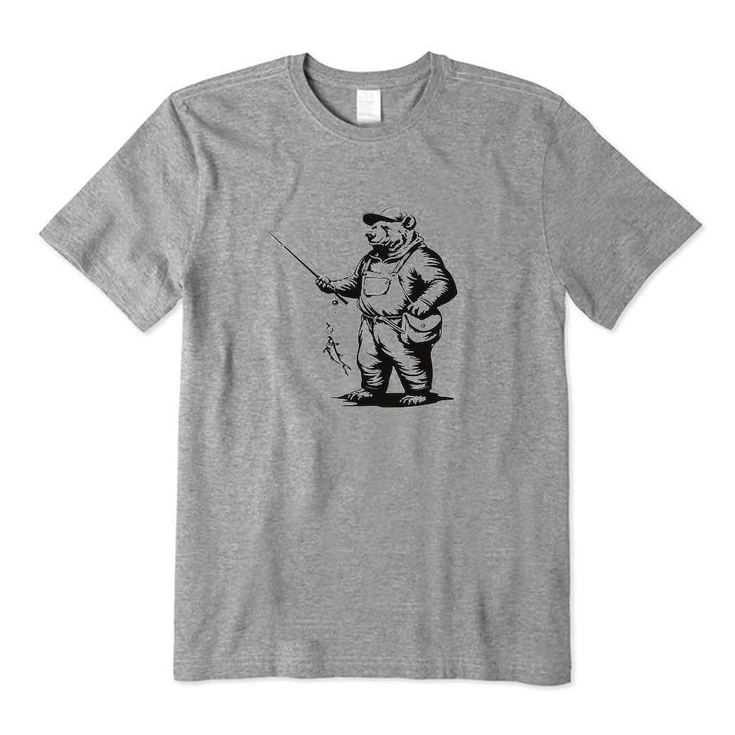 Silly Bear Caught A Fish T-Shirt