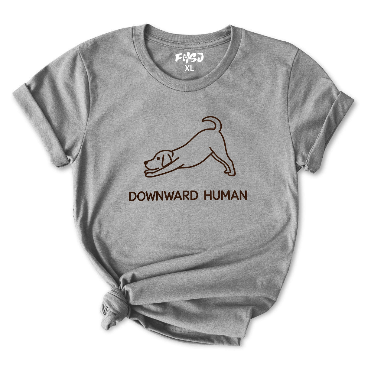 Downward Human Dog Yoga T-Shirt for Women