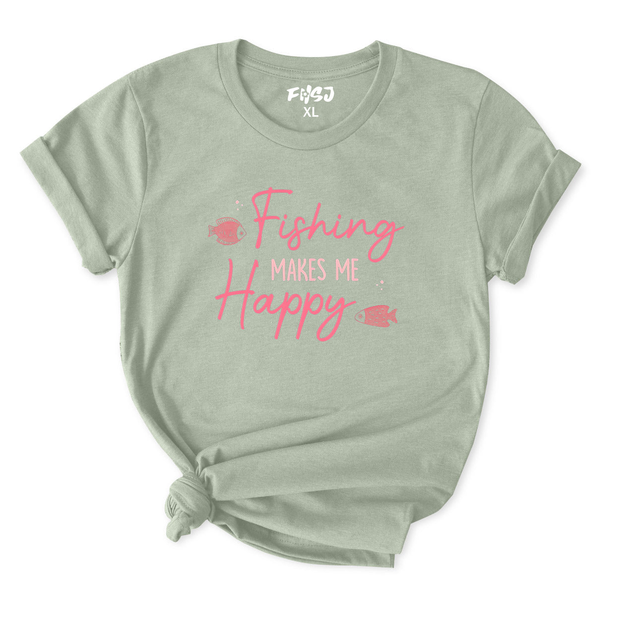 Fishing Makes Me Happy T-Shirt for Women