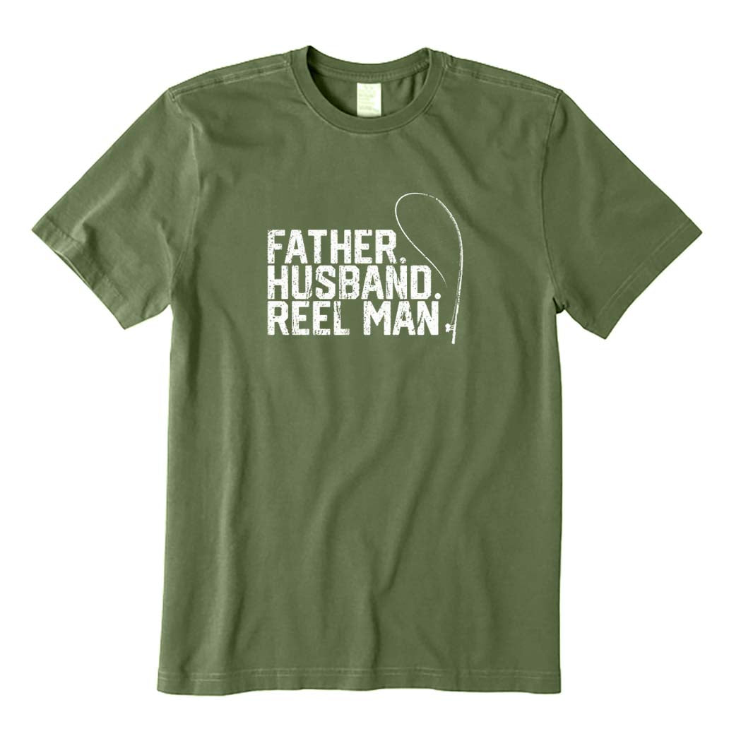Father Husband Reel Man T-Shirt